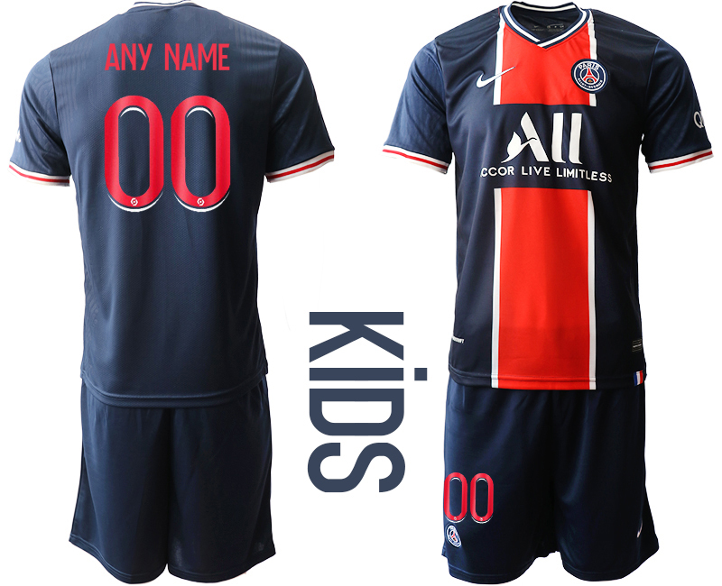 Youth 2020-2021 club Paris St German home customized blue Soccer Jerseys->customized nfl jersey->Custom Jersey